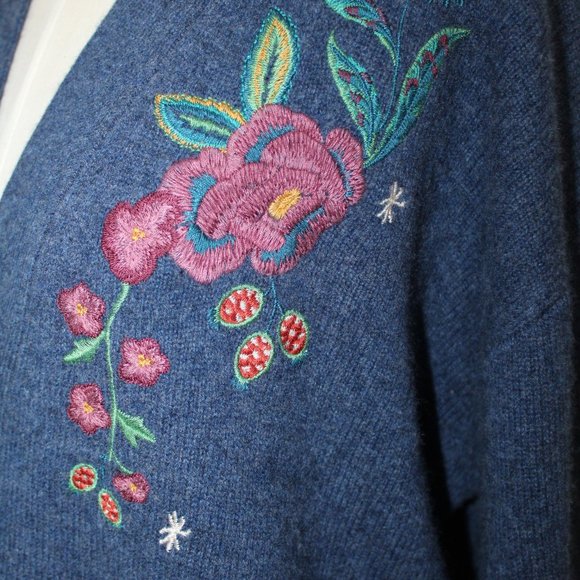 NWT Johnny Was Biya JW Workshop Griffin Cardigan Duster Knit Jacket Embroidery - Picture 6 of 11